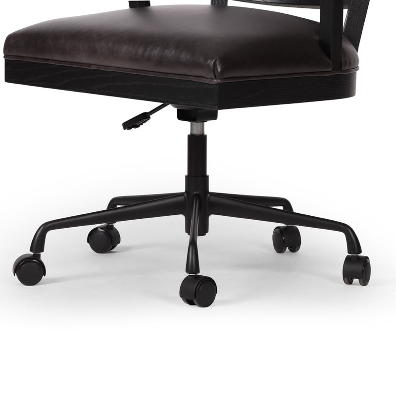 Alexa Desk Chair Sonoma Black Swivel Base Four Hands