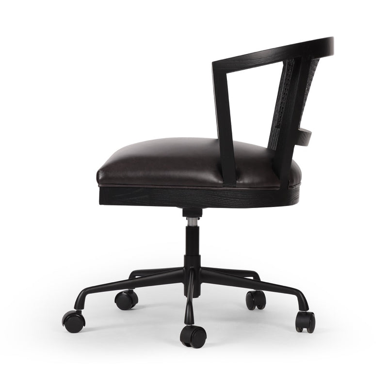 Four Hands Alexa Desk Chair Sonoma Black Side View