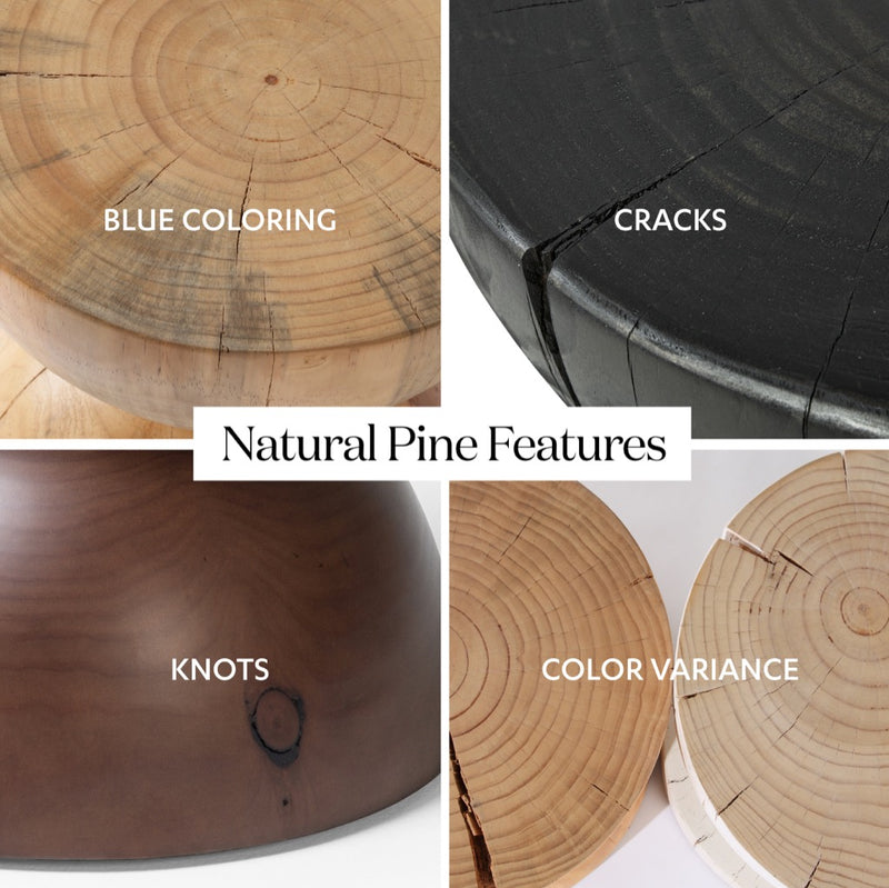 Aliza End Table Brown Pine Natural Pine Features 100093-003
