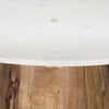 Mercana Allyson Round Dining Table marble edge wood base