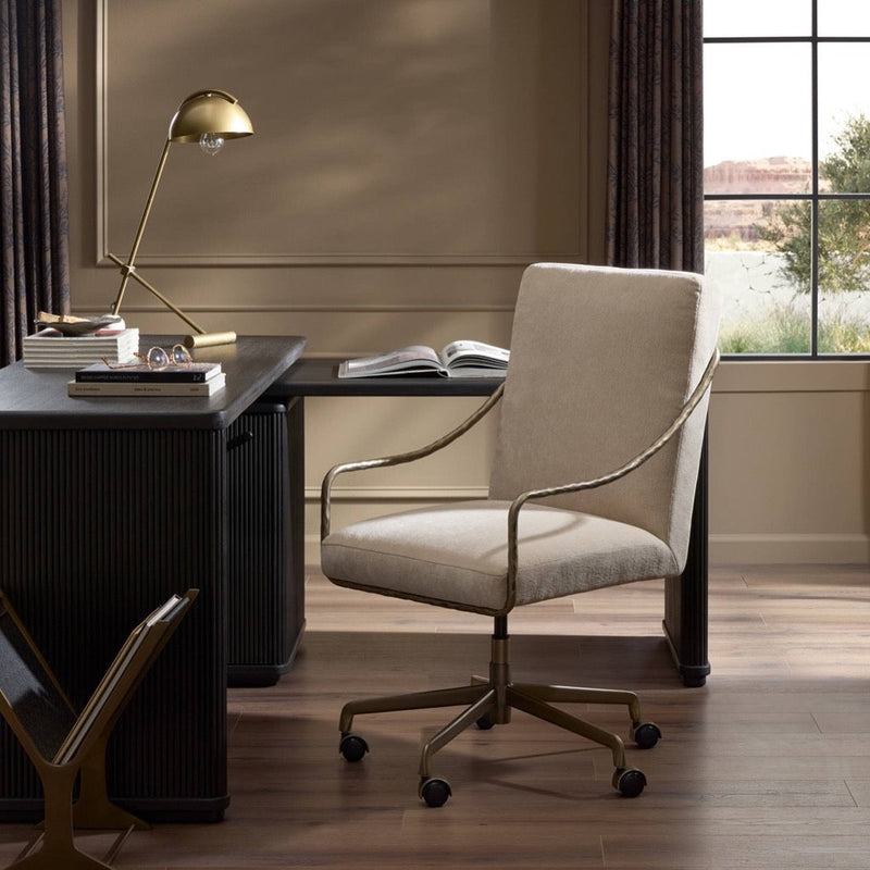 Four Hands Alonzo Desk Chair - Blamont Cream
