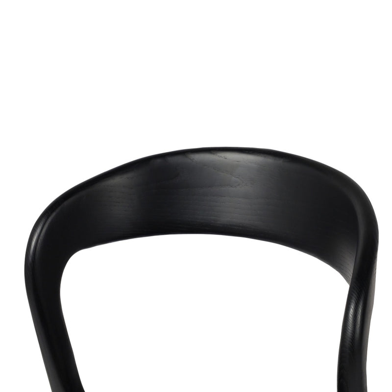 Amare Stool Sonoma Black Curved Backrest Four Hands