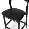 Four Hands Amare Stool Sonoma Black Top Grain Leather Seating