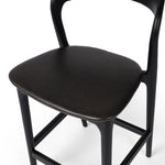 Four Hands Amare Stool Sonoma Black Top Grain Leather Seating