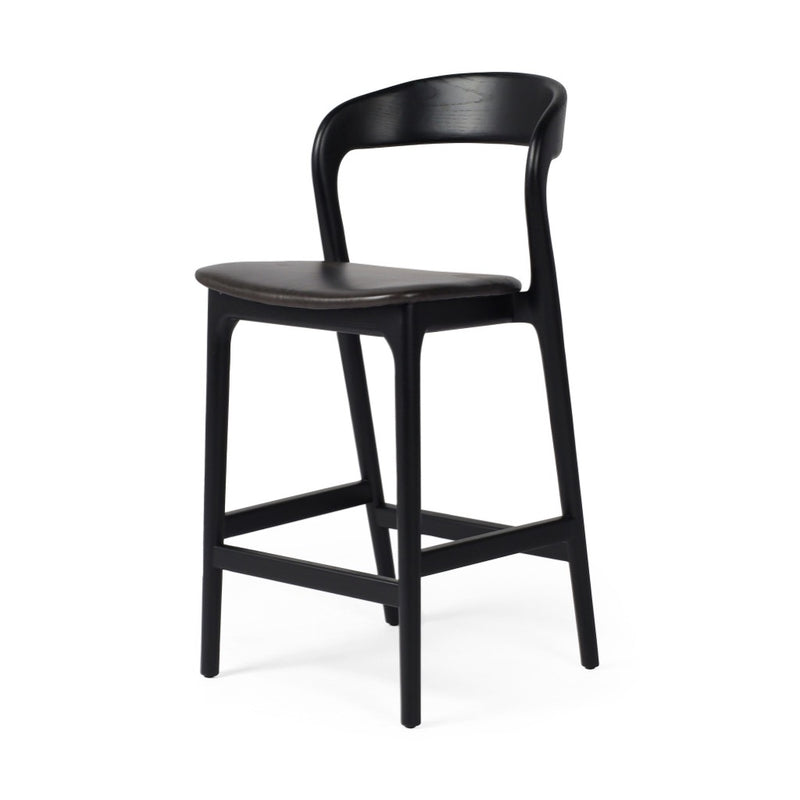 Amare Stool Sonoma Black Angled View Four Hands