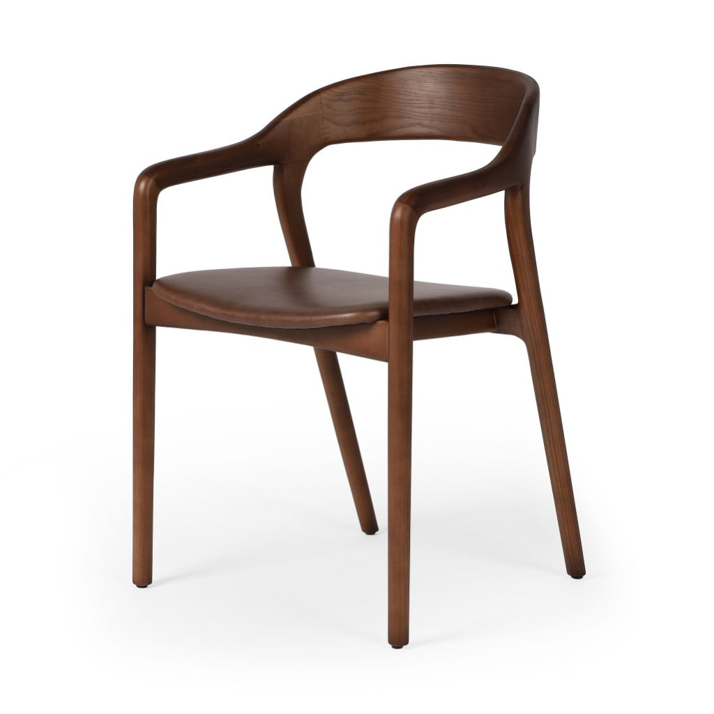 Amare Dining Armchair Sonoma Coco Angled View 236452-003