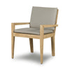 Amaya Outdoor Dining Armchair Natural Angled View Four Hands