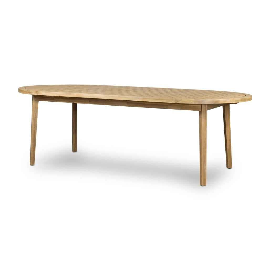 Amaya Outdoor Dining Table Natural Angled View Four Hands