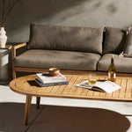 Amaya Outdoor Oval Coffee Table Staged View Four Hands