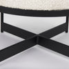 Mercana Amelia Pouf black metal crossbar 