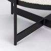 Mercana Amelia Pouf black metal legs 
