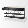 Mercana Amika Kitchen Island angled open drawer view 