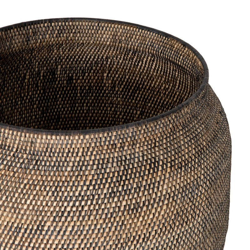 Ansel Basket Natural Lombok Weave Top View Four Hands