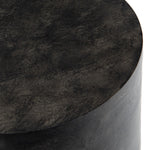 Antonella End Table Raw Black Rounded Edge 225119-001