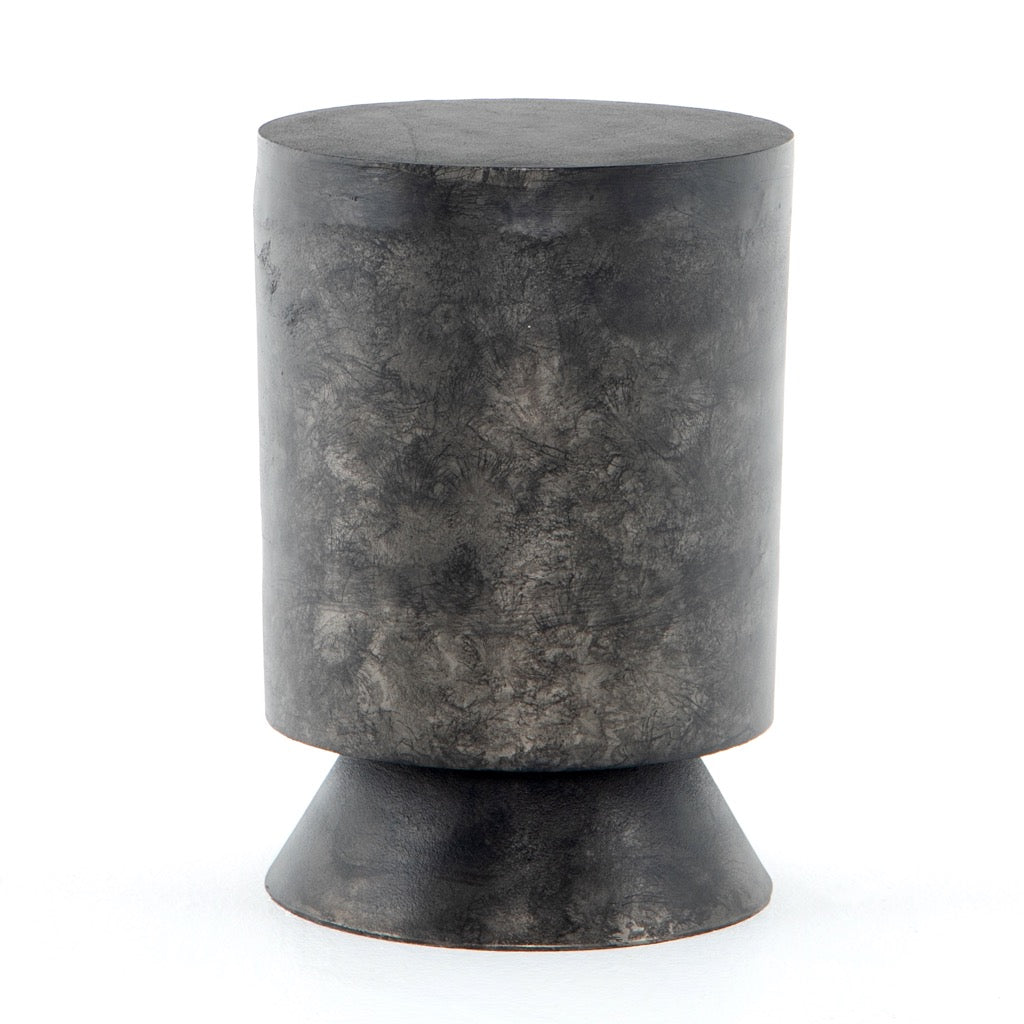 Antonella Industrial End Table Raw Black Four Hands