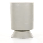 Four Hands Antonella End Table Textured Matte White Angled View
