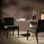 Antonia Cane Armless Dining Chair Savile Charcoal Staged View 100054-010