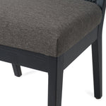 Four Hands Performance Fabric Antonia Cane Armless Dining Chair Savile Charcoal