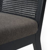 Antonia Cane Armless Dining Chair Savile Charcoal Performance Fabric Seating 100054-010