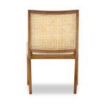 Antonia Cane Armless Dining Chair Toasted Parawood Back View Four Hands