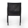 Antonia Cane Dining Armchair Savile Charcoal Back View Four Hands