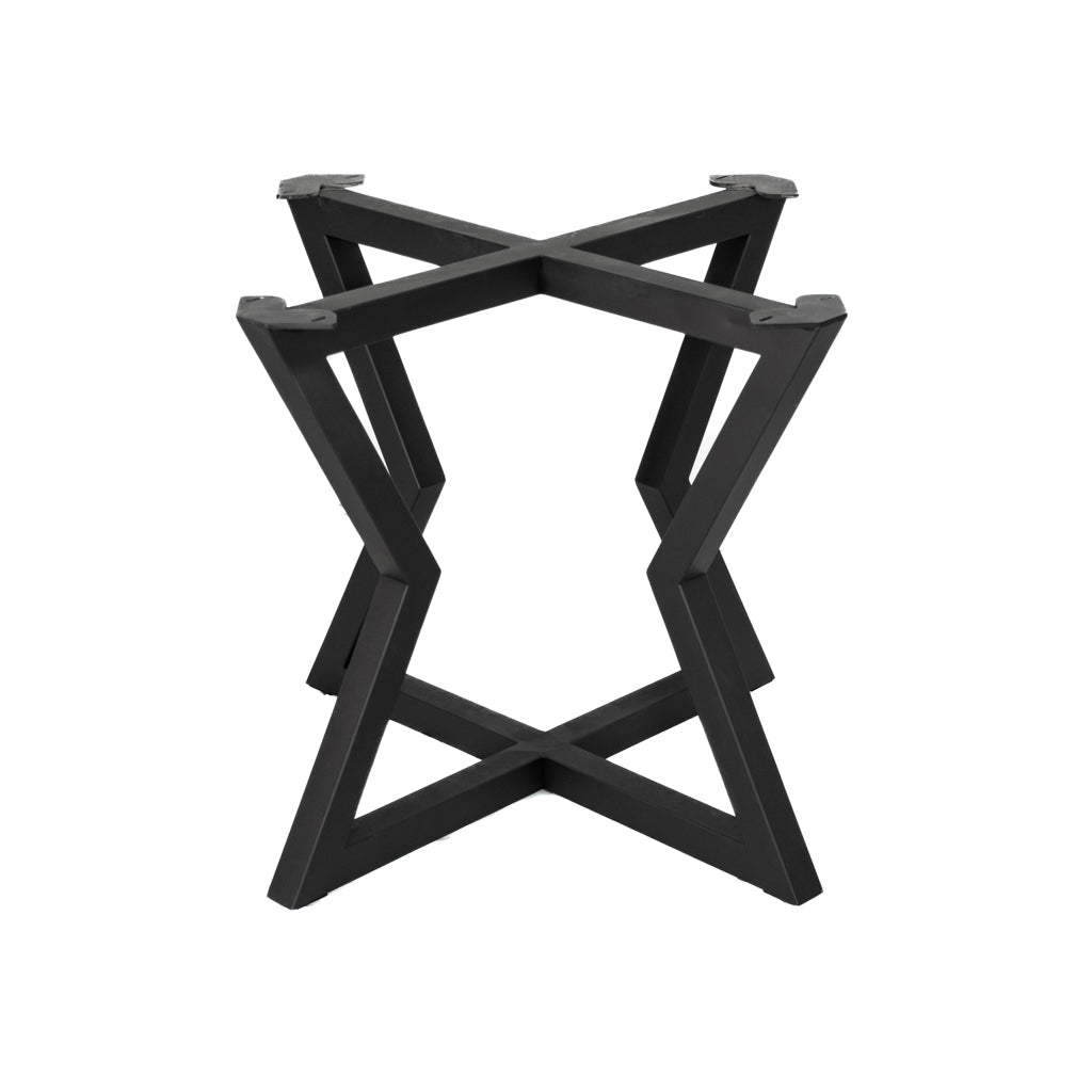 Anvil Dining Table Base - Stone Black - Profile View