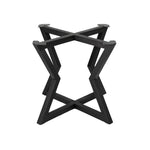Anvil Dining Table Base - Stone Black - Profile View