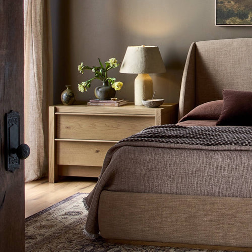Aramis Nightstand - Sandy Oak Resawn