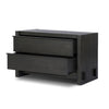 Four Hands Aramis Nightstand angled open drawer view 