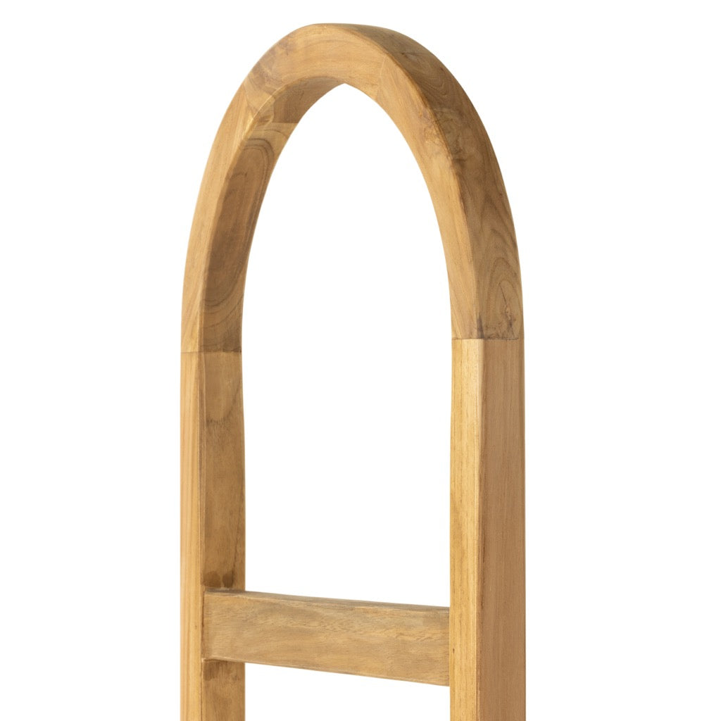 Natural Ladder Four Hands Arched Ladder - Natural Brown Teak – Artesanos Design Collection
