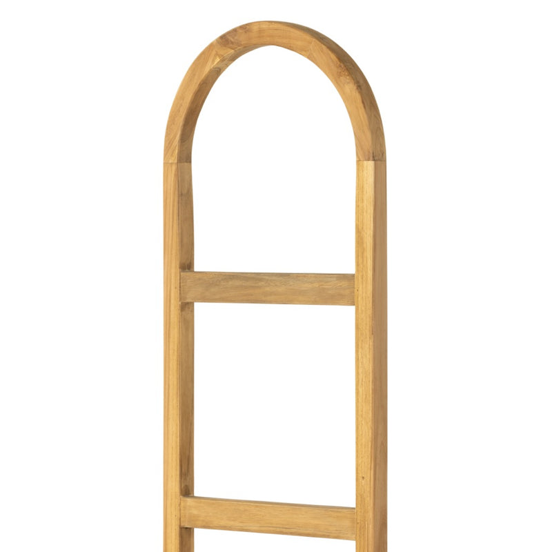 Arched Ladder Natural Brown Teak Arched Frame 226723-003