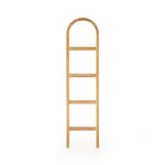 Arched Ladder Natural Brown Teak Front Facing View 226723-003
