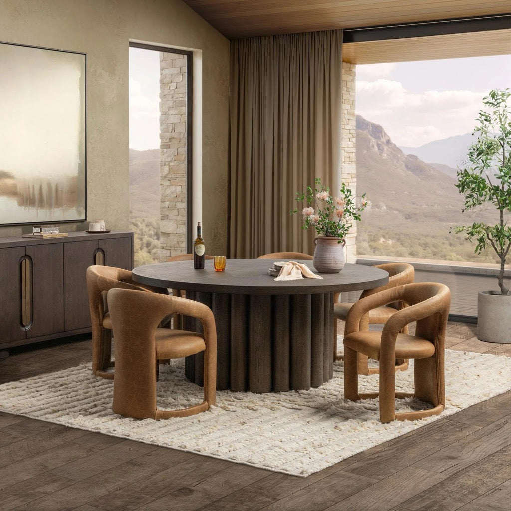 Archie Letherin Archie Leather Dining Chair | Classic Home – Artesanos Design Collection