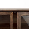 Arelius Accent Cabinet 69290 glass and wood door panel detail