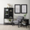 Mercana Arelius Cabinet staged view with chair 