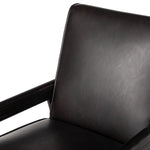 Four Hands Aresa Dining Chair Sierra Espresso Faux Leather Backrest