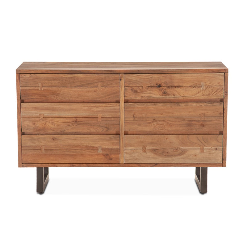 Aspen 6 Drawer Dresser - Smoked Acacia