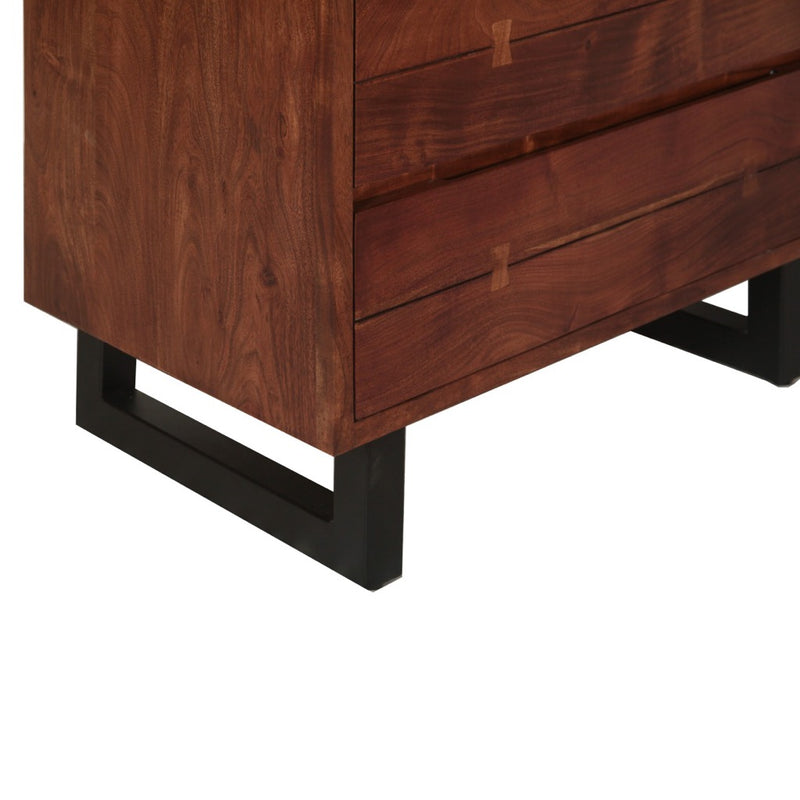 Aspen 34" Tall Chest FAS-TC34WN leg view 