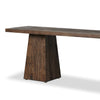 Atlas Console Table Smoked Alder Thick Legs Angled View 239183-001
