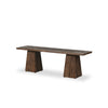 Atlas Console Table Smoked Alder Angled View Four Hands