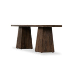 Atlas Console Table Smoked Alder Angled View Four Hands