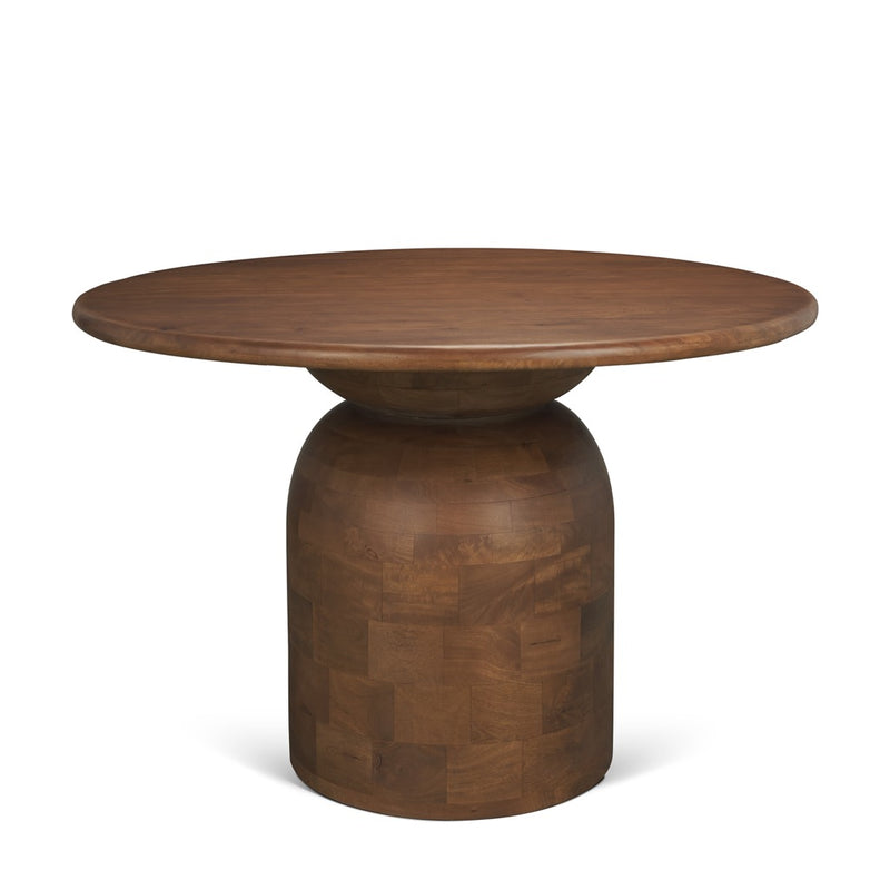 Atlas Round Dining Table - Mid-Brown Wood | Mercana – Artesanos Design ...