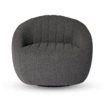 Audie Swivel Chair Knoll Charcoal Front View 226408-006