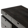 Four Hands Augusto Desk Dark Espresso Reclaimed French Oak Floating Tabletop