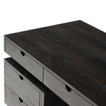 Four Hands Augusto Desk Dark Espresso Reclaimed French Oak Floating Tabletop