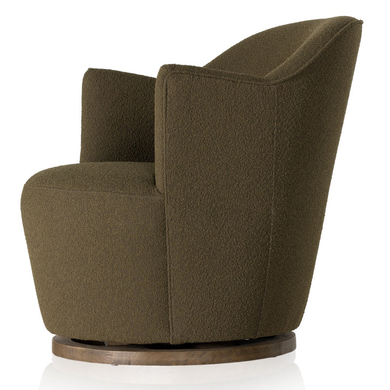 Aurora Swivel Chair - Fiqa Boucle Olive