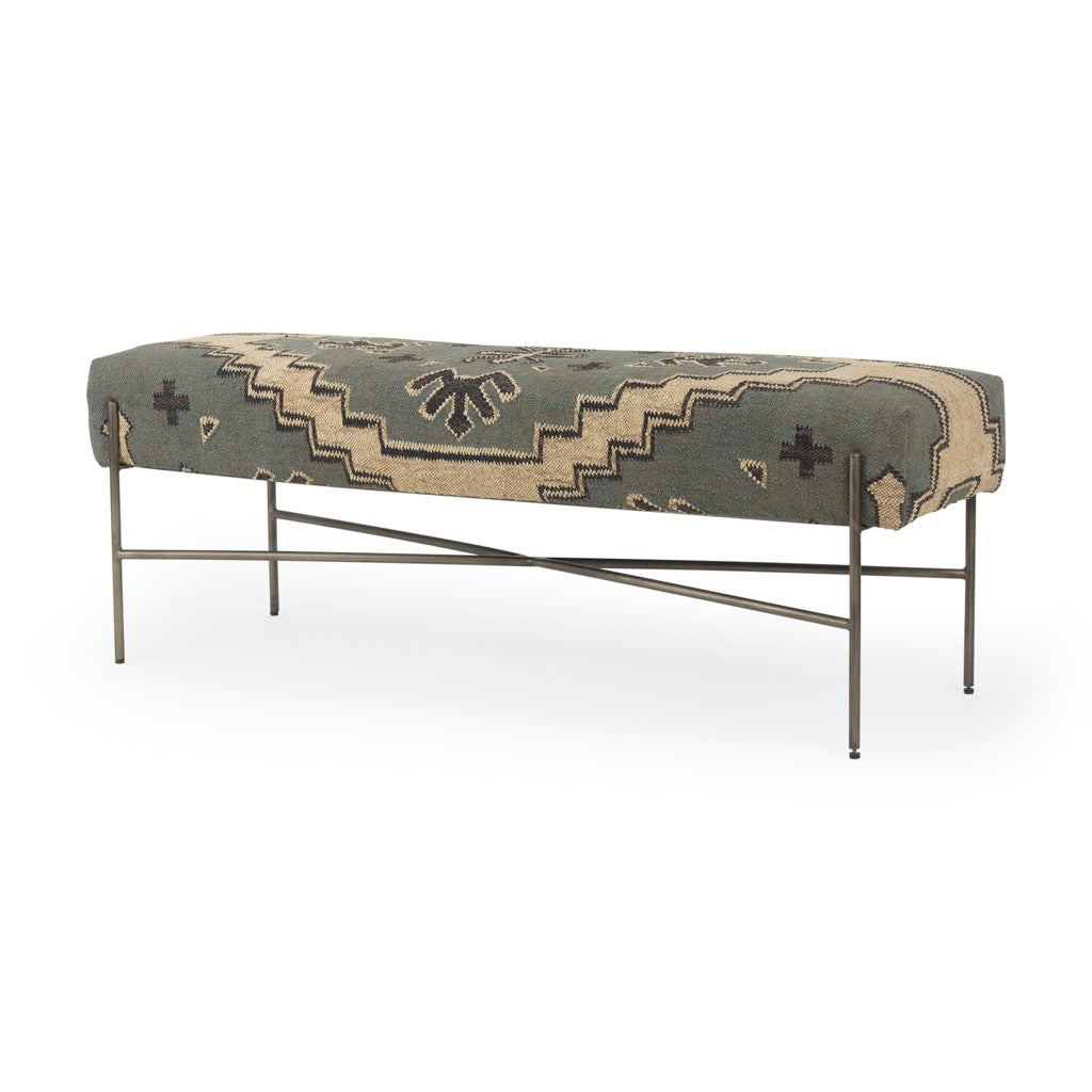 Mercana Avery Accent Bench angled view 