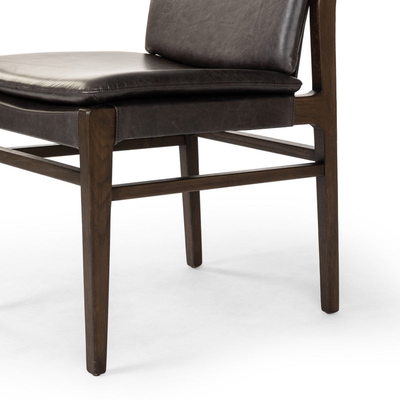 Aya Dining Chair Sonoma Black Oak Rear Legs Four Hands