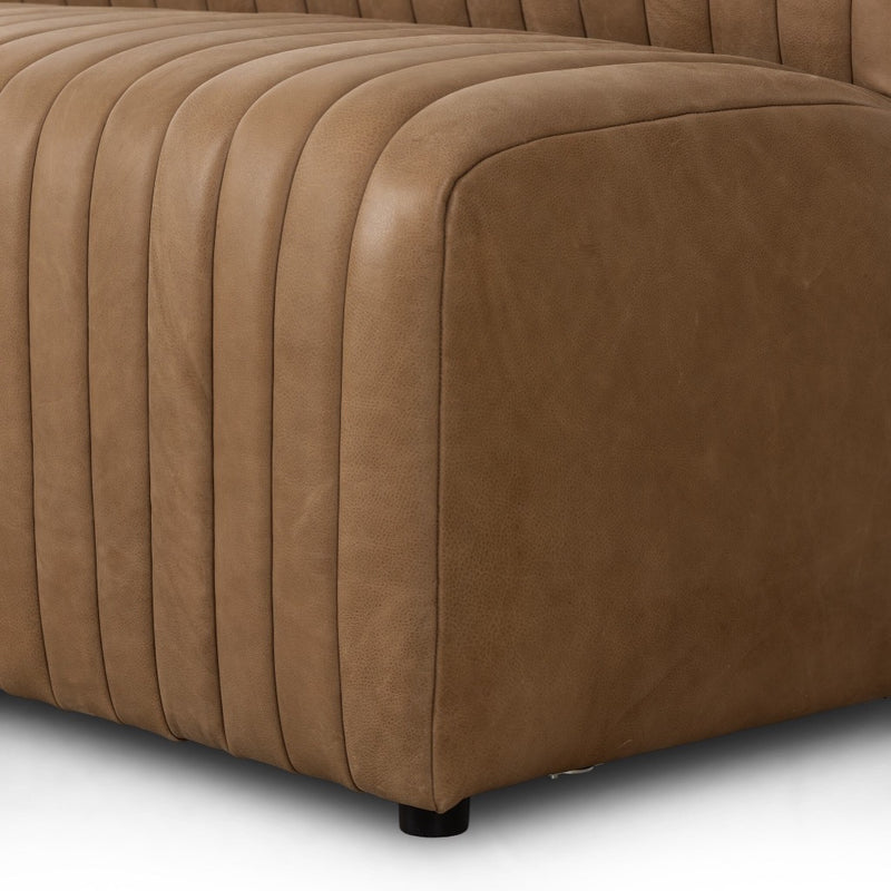 Four Hands Build Your Own: Augustine Dining Banquette bench seat side view 