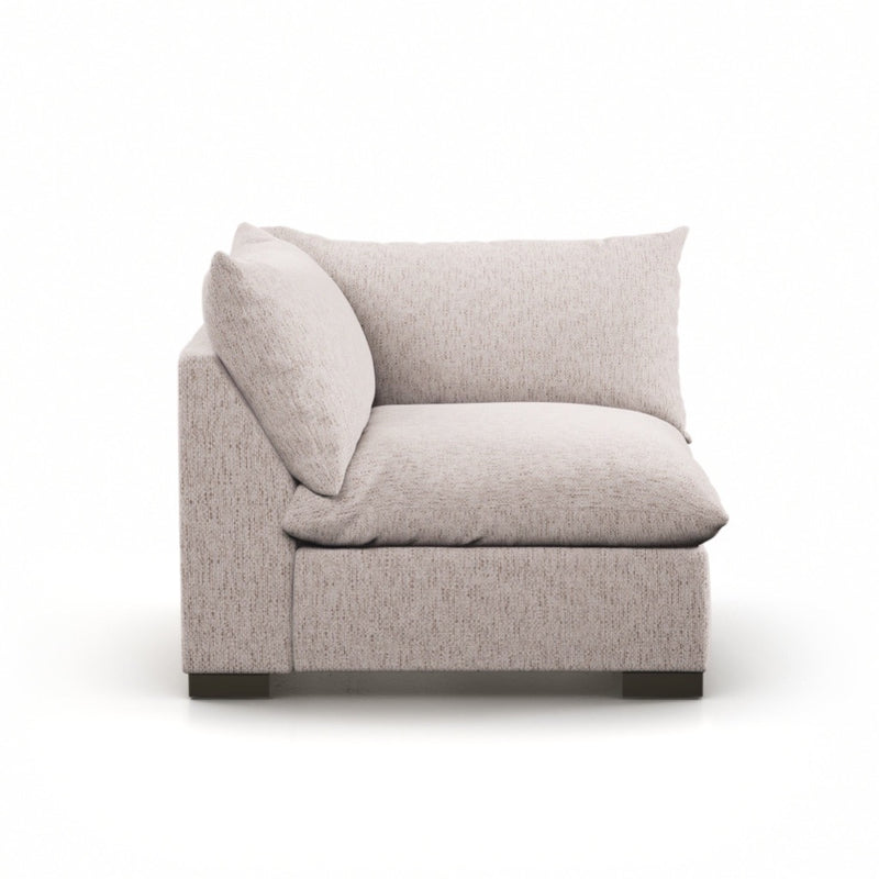 Four Hands Build Your Own: Westwood Sectional Bayside Pebble Corner Piece Side View